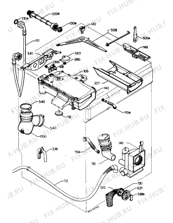 Взрыв-схема стиральной машины Zanussi ZF1245 - Схема узла Water equipment